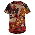 thumbnail image 3 of Hazbin Hotel Más Tamaño Impreso Scrub Uniforme de Trabajo Tops Para las mujeres V-cuello de Navidad Imprimir Manga Corta Diversión Camisetas Ropa de trabajo Camiseta con bolsillos Multicolor/S, 3 of 3