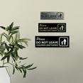 thumbnail image 4 of Basic Do Not Leave Children Unattended Door / Wall Sign - Black / Silver - Medium, 4 of 5