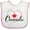 White and Pink, variant on Inktastic Canada-heart and maple leaf Boys or Girls Baby Bib