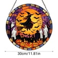 thumbnail image 2 of Fmbmuo Cute Spooky Halloween Witch-Themed Acrylic Hanging Sign , Window Suncatcher Wall Party Hanging Decorations , Front Door for Indoor Outdoor, 2 of 6