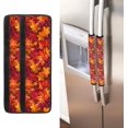 thumbnail image 2 of NETILGEN Autumn Maple Leaves Refrigerator Door Handle Covers Set of 2, Kitchen Appliance Armrest Decorative Mat Non-Slip for Fridge Dishwashers Microwave Home Kitchen Decoration, 2 of 6