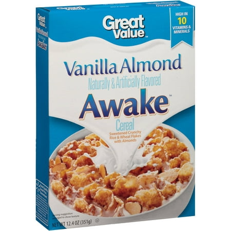 vanilla almond cereal awake value great oz walmart