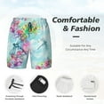 thumbnail image 5 of Fotbe Dragonfly Floral Men’s Swim Trunks Quick Dry Swim Shorts Board Shorts with Mesh Lining-X-Large, 5 of 9