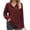 Burgundy, variant on IROINNID Fall Shirt for Women Reduced Button Loose Fit Tops Long Sleeve Solid T-shirt Blouse,Beige