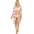 thumbnail image 5 of HAPPY BAY Women's Kimono Loose Dress Beach Cover Up Cardigans 3X-4X Stripes Red, 5 of 5