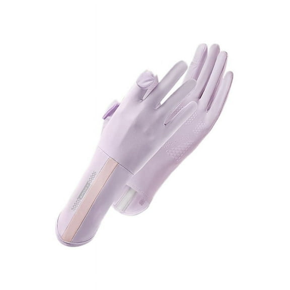 UV Protection Gloves Driving Gloves Women, Full Finger UV Gloves Sun Gloves Sun Protection Gloves Purple