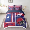 thumbnail image 2 of jejeloiu Football Sport City 7-Piece Twin Bedding Sets,Red Blue Bedding Comforter Set For Teens Reversible, 2 of 8