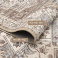 thumbnail image 6 of FairOnly Light Camel 9'x12'Vintage Distressed Floral Area Rugs Machine Washable Soft Rugs for Bedroom Oriental Non Slip Area Rugs for Bathroom Kitchen Living Room, 6 of 7