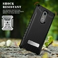 thumbnail image 3 of Case for LG Stylo 4, Black Tri-Shield Rugged Cover [with Metal Kickstand + Wrist Strap Lanyard] for LG Q Stylus | LG Stylo 4 | LG Stylus 4, 3 of 6