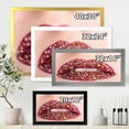thumbnail image 4 of Designart 'Close-Up Of Girl Lips With Sequins' Modern Framed Art Print, 4 of 4