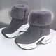 thumbnail image 4 of NECHOLOGY Botas Mujer Adulto Femenino Zapatos Botines para mujer Botas Cuñas Zapatos Breathable Thermal Women's Casual Fashion Slip en las botas de las mujeres (Grey, 6.5-7), 4 of 6