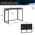 thumbnail image 5 of Techni Mobili Space Saving 40" W Folding Computer Desk, Black, 5 of 14
