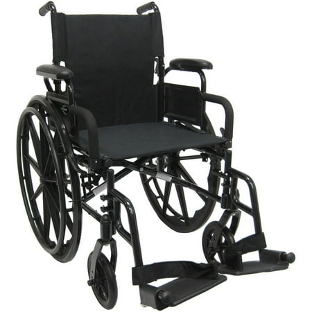 Flip Over Armrest - Karman 802-DY 30 pounds Lightweight Wheelchair with Flip Back Armrest, 18
