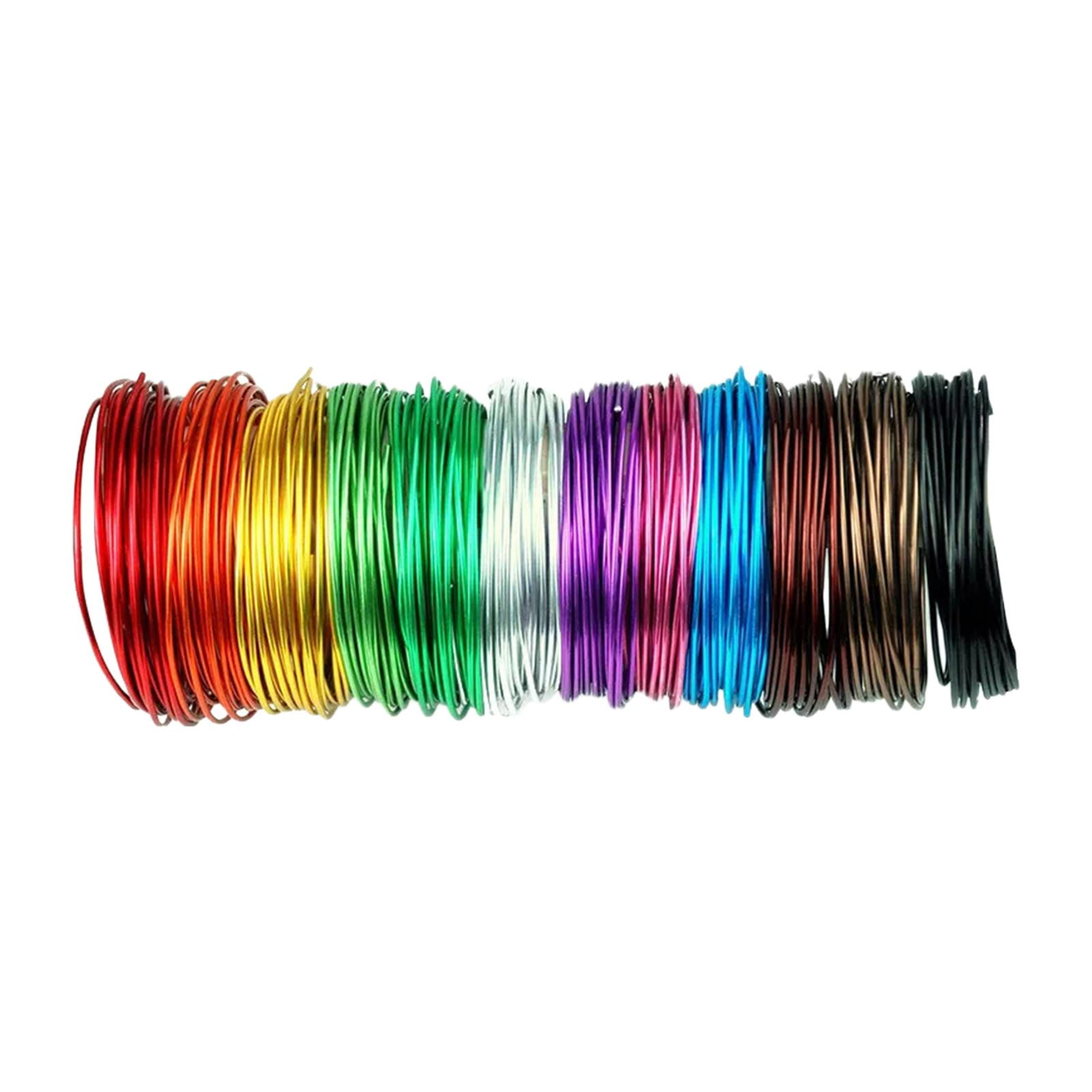 Milageto 12Pcs Aluminium Wire 12 Colors 10M Long Jewelry Making Wire for Sculpting Wreath