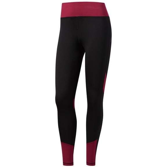 adidas Womens Training Designed-2-Move Long Tights,Black/Mystery Ruby,XL