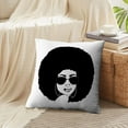 thumbnail image 4 of LALILO Throw Pillow Covers Portrait Beautiful African America Cushion Cover 18" x 18", 2 Pack, 4 of 6