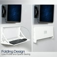 thumbnail image 6 of VIVO White Flip Down 24 inch Keyboard Tray Wall Mount with Mouse Pad, 6 of 8