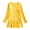 Yellow, variant on FamilyThread Girls Comfortable Dress Long Sleeve Dress Crewneck Cotton Solid Casual Skater A Line Dresses For 1-7Y