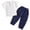 A302-Navy, variant on NIEWTR Baby Boy Summer Set Short Sleeve Crew Neck T-Shirts and Elastic Waist Shorts 2Pcs Pajamas & Dailywear Set (6-12 Months,Navy)