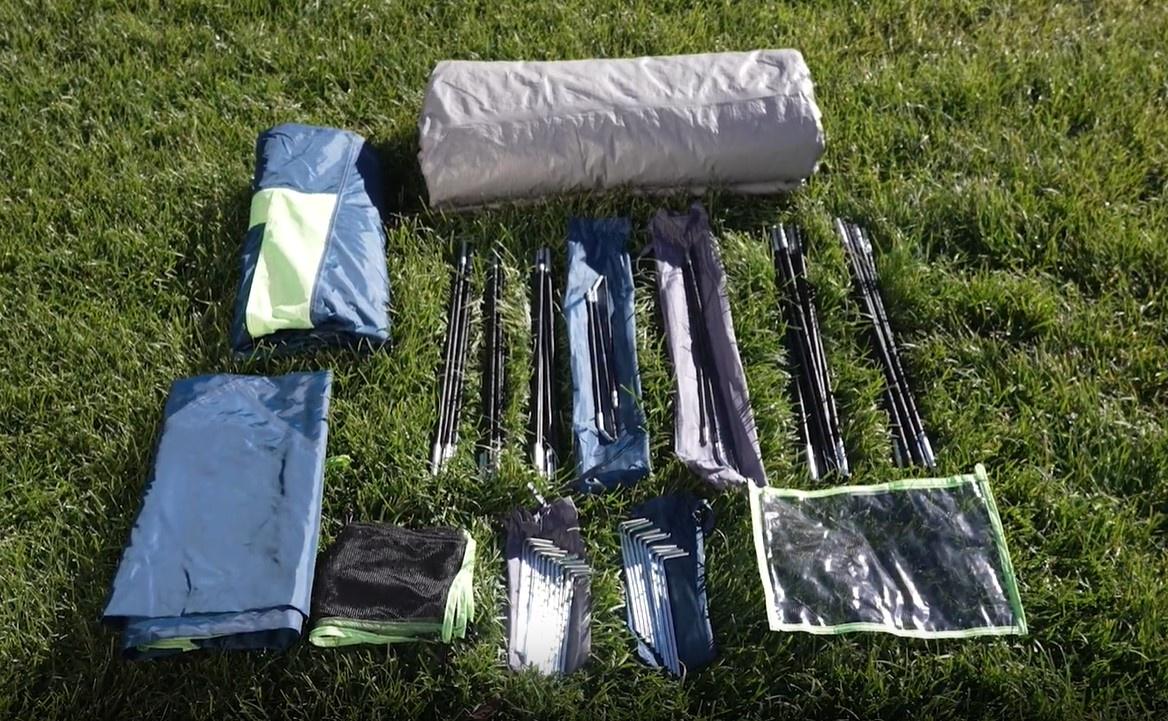 OZARK TRAIL 8 PERSON DUAL DOME TENT – 17FT. X 9FT. – 21.89 LBS.