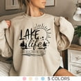 thumbnail image 2 of Lake Life Sweatshirt, Lake Vacation Shirt, Lake House, Family Lake Shirt, (LightPink, 3XL), 2 of 10