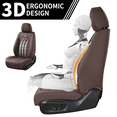 thumbnail image 3 of FLORICH Full Set Car Seat Covers, Waterproof Faux Leather Seat Protectors, Comfortable Auto Interior Cushions Fit for Most Cars SUV Trucks, Coffee, 3 of 12