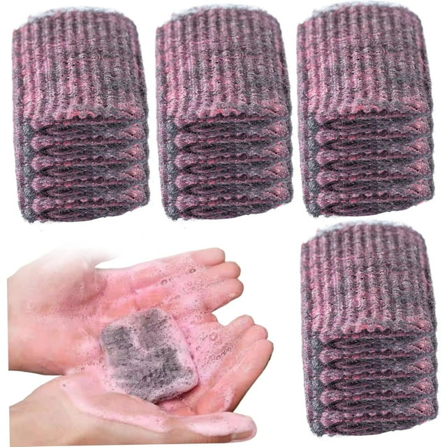 Steel Wool Soap Pads Set of 20 | Pre-Soaked Metal Scouring Pads | Heavy Duty Kitchen Cleaning Scrubbers | Non-Scratch Oven Grill Pot Cleaner | Disposable Easy Use
