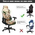 thumbnail image 5 of Yuyamidu Hummingbird Computer Chair Cover 4 Piece Gaming Chair Cover with Armrest Covers Stretchable Elastic for Pet Protection for Reclining Racing Gaming Game Chairs, 5 of 7