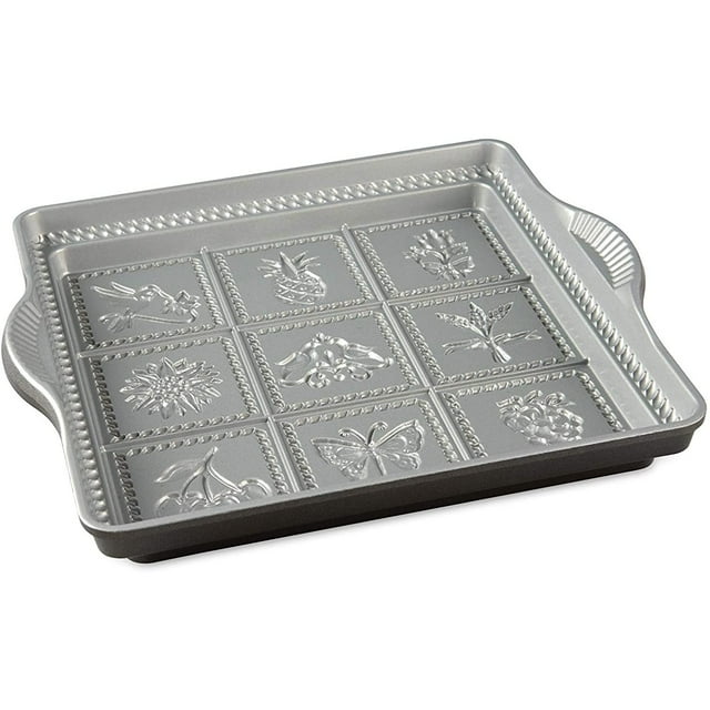 Molde para hornear Nordic Ware English Shortbread, 9 x 9 pulgadas, antiadherente