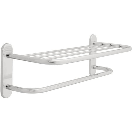 Franklin Brass 24" Towel Shelf with Bar Concealed Mounting, Polished Chrome