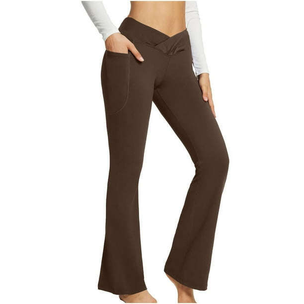 Pantalones de yoga transpirables, cómodos y versátiles, de color sólido, informales, de cintura alta, ajustados, para yoga y fitness para mujer