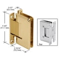 thumbnail image 2 of CRL PLY037BR Brass Plymouth Series Wall Mount 'H' Back Plate Hinge, 2 of 7