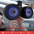 thumbnail image 5 of Pyle Dual Waterproof Off-Road Speakers - 6.5" 200W 2-Way Marine Sound System w/LED Light PLMRWK61BK, 5 of 8