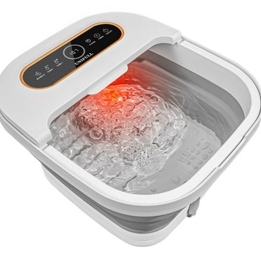 Collapsible Foot Spa Bath with Heat and Massage Rollers, Touch Screen, Bubble, Foot Pedicure Kit, Temperature Control