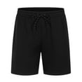 thumbnail image 2 of WTOBBY Men's Mid Rise Quick-Dry Mesh Bermuda Shorts with Drawstring Waist, Breathable Athletic for Running Sports,Black XL, 2 of 4