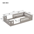 thumbnail image 5 of Bellemave Twin Size Montessori Bed with High Guardrails, Solid Wood Floor Bed with Double Entrance, Easy Assemble Twin Toddler Beds Frame,Gray, 5 of 8