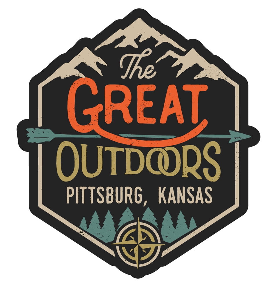 Pittsburg Kansas The Great Outdoors Design 2-Inch Vinyl Decal Sticker -  Walmart.com