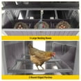 thumbnail image 3 of Aivituvin Chicken Coop Upgrade Durable Outdoor Chicken House with Large Wheels, Nesting Box, Leakproof Pull-on Tray and UV-Resistant Roof Panel (Grey), 3 of 8