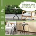 thumbnail image 6 of Yardi Yarda 26" Round Patio Table, Outdoor Side Table with Steel Frame and Slat Tabletop for Garden, Backyard, Distressed Gray, 6 of 11