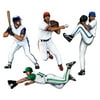 Club Pack of 48 White and Brown Active Baseball Player Party Decors 23"