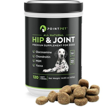 UPC: 0784672789455 | POINTPET Hip and Joint Supplement with Glucosamine & MSM for Dogs  120 Soft Chews