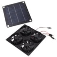 thumbnail image 4 of Ventilador Solar De Disipación De Calor De 4 Puertos, Escape Exterior, Refrigeración, Ventilación Y Ventilación De Cobertizos Para Mascotas De 5 A 12 V (sin Función De Almacenamiento De Energía), 4 of 7