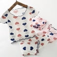 thumbnail image 5 of HIPYLO 2 Piece Sets Girls Loungewear Outfits Cute Ruffle Trim Toddler Girl Summer Casual Clothes Set Crew Neck Tshirts and Shorts/Pants Girls Clothes, 5 of 7