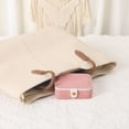 thumbnail image 5 of Unique Bargains Portable Mini Faux Leather Organizer Jewelry Box with Button Pink, 5 of 7