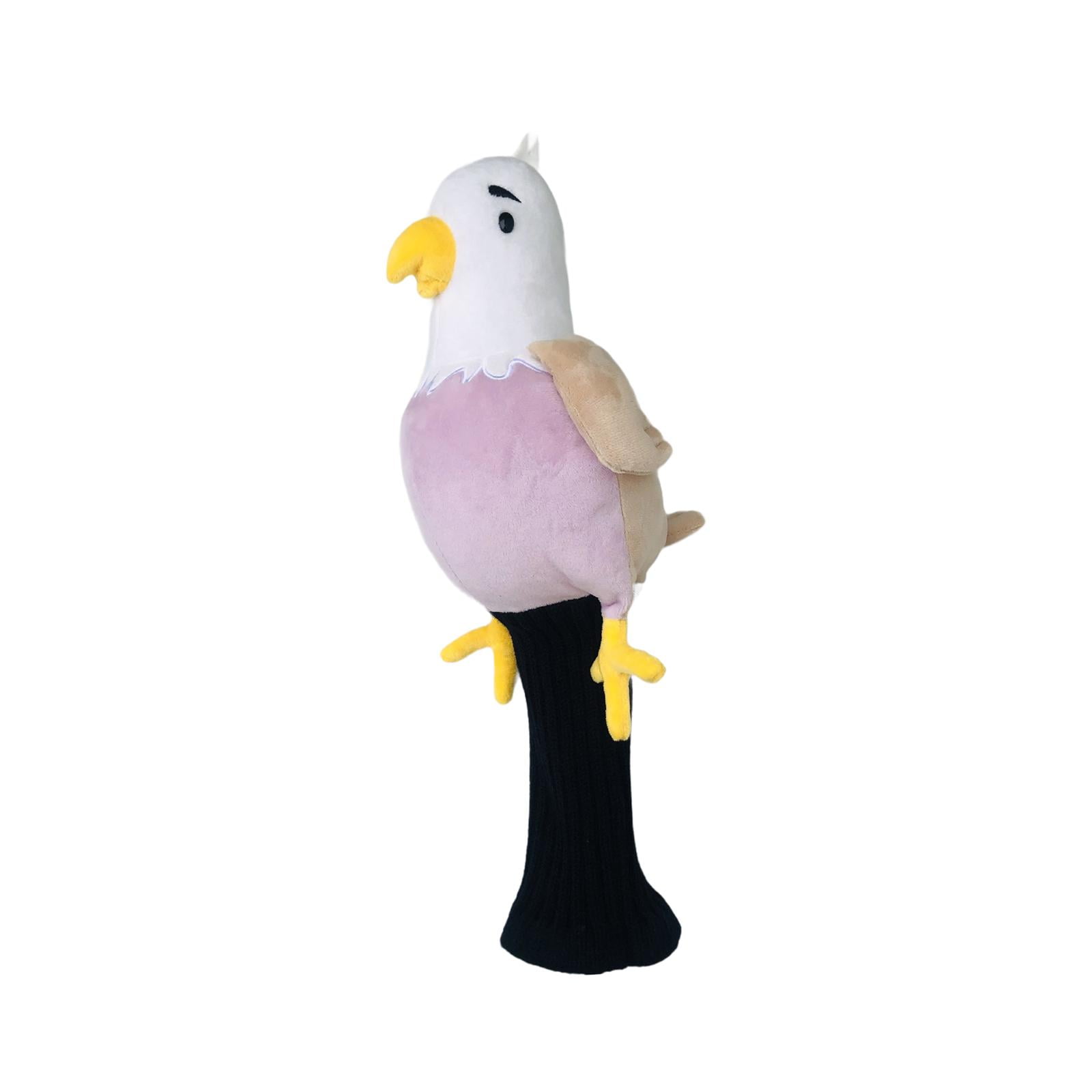 Golf Headcover Driver Animal Plush Knitted Protector Sleeve Cute Eagle Design for Adults Golfers