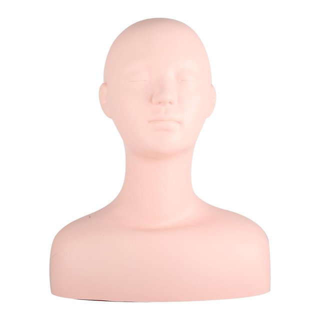 Multifunctional Soft Mannequin Head for Makeup and Massage Practice, Wig and Hat Display Stand