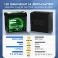 thumbnail image 3 of Hysincere 12V 50Ah LiFePO4 Lithium Battery, 50A BMS Deep Cycle Rechargeable Lithium Battery with Up to 4000 Cycles for RV, Solar, Trolling Motor, Travel Trailer, Energy Storage, 3 of 8