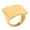 Golden sand surface, variant on Modern Square Casting Stainless Steel Ring For Men And Women Allergy resistant Jewelry With Comfort Fit