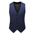 thumbnail image 1 of pstuiky Camisetas sin mangas para hombre, Camiseta sin mangas con cuello tipo blazer, estampado, con botones y cuello tipo chaleco ajustado para hombre Chaleco para hombre xxxl, 1 of 4