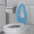 thumbnail image 2 of Toilet Seat with Toddler Potty Training Seat Built-In, for Both Child & Adult, Potty Training Seat, No Wiggle and Easy to Install, 19" Elongated Detachable Toddler Seat for Longtime Usage, Blue, 2 of 7